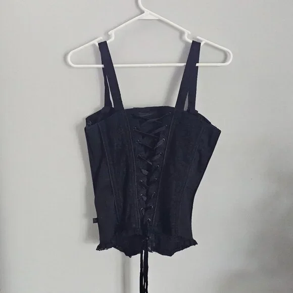 Tripp NYC Black Corset Lace Top Size XL - Picture 4 of 7